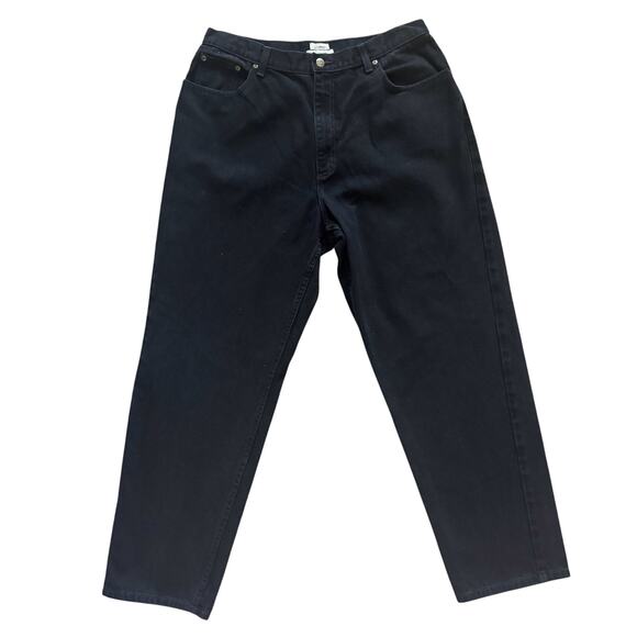L.L. Bean Vintage Jeans Womens Sz 16 Black Mom Original Fit Relaxed High Rise - Picture 1 of 12